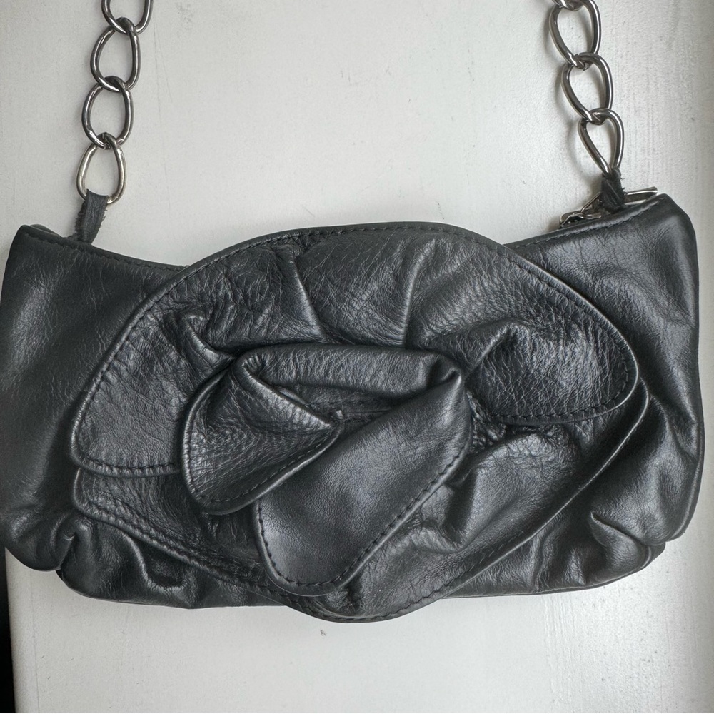 Aridza Bross Leather Floral Should Bag